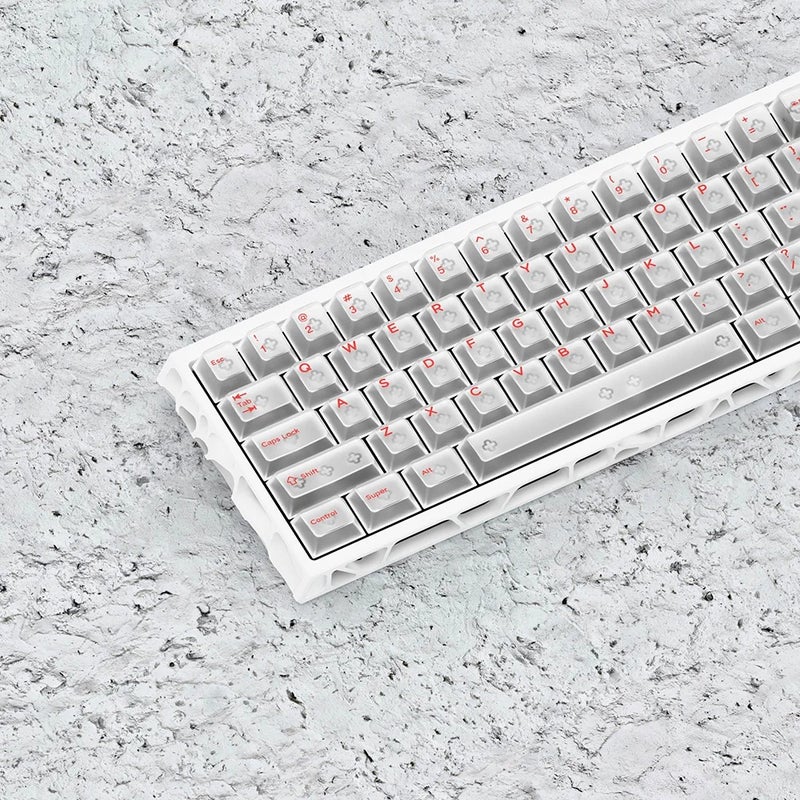 Y&D Fog Pink Small Full Set KeyCap - 132 Key Translucent Cherry Profile Side Engraved PBT Gaming Keyboard Keycaps for Mechanical Keyboards - Image 2